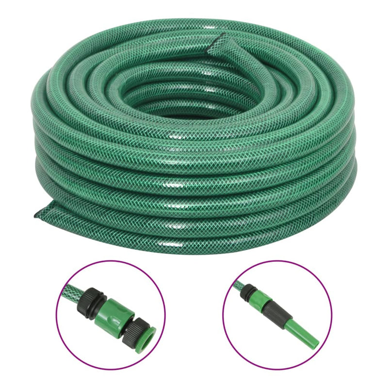 Tuinslang Met Koppelingsset 0,75'' 20 M Pvc Groen