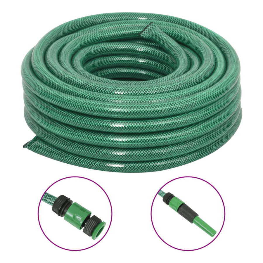 Tuinslang Met Koppelingsset 0,75'' 10 M Pvc Groen