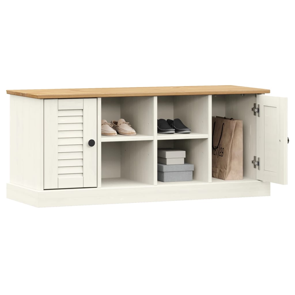 Schoenenbank Vigo 106X35X40 Cm Massief Grenenhout