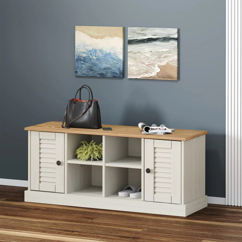 Schoenenbank Vigo 106X35X40 Cm Massief Grenenhout