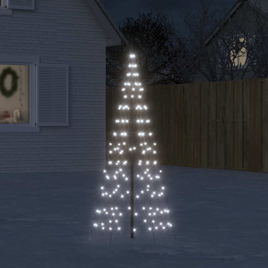 Led-Kerstboom Aan Vlaggenmast 3000 Leds Koud Wit Koudwit