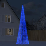 Led-Kerstboom Aan Vlaggenmast 3000 Led's Blauw