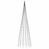 Led-Kerstboom Aan Vlaggenmast 3000 Leds Koud Wit Koudwit