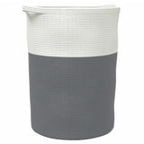 Opbergmand Ø 49X65 Cm Katoen En Wit