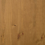 Tv-Meubel Met Glazen Deur Flam 158X40X50 Cm Massief Grenenhout Goud En Wit