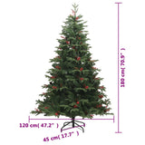 Kunstkerstboom Met Scharnieren Dennenappels En Bessen