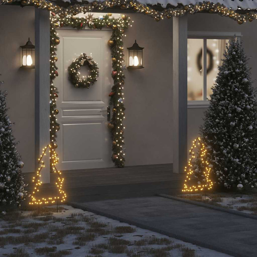 Kerstverlichting Kerstboom Met Grondpinnen 115 Led's 90 Cm