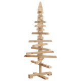 Kerstdecoratie Kerstboom Massief Grenenhout Naturel (Onafgewerkt)