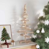 Kerstdecoratie Kerstboom Massief Grenenhout Naturel (Onafgewerkt)