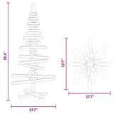 Kerstdecoratie Kerstboom Massief Grenenhout Naturel (Onafgewerkt)