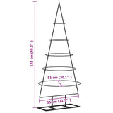 Kerstdecoratie Kerstboom Metaal Zwart