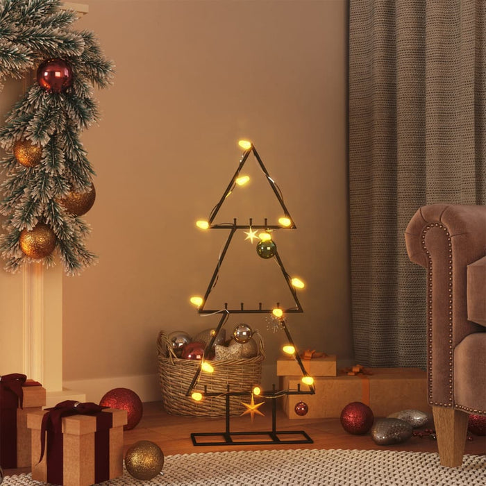 Kerstdecoratie Kerstboom Metaal Zwart Zwart