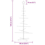 Kerstdecoratie Kerstboom Met Houten Basis Metaal Zwart Zwart