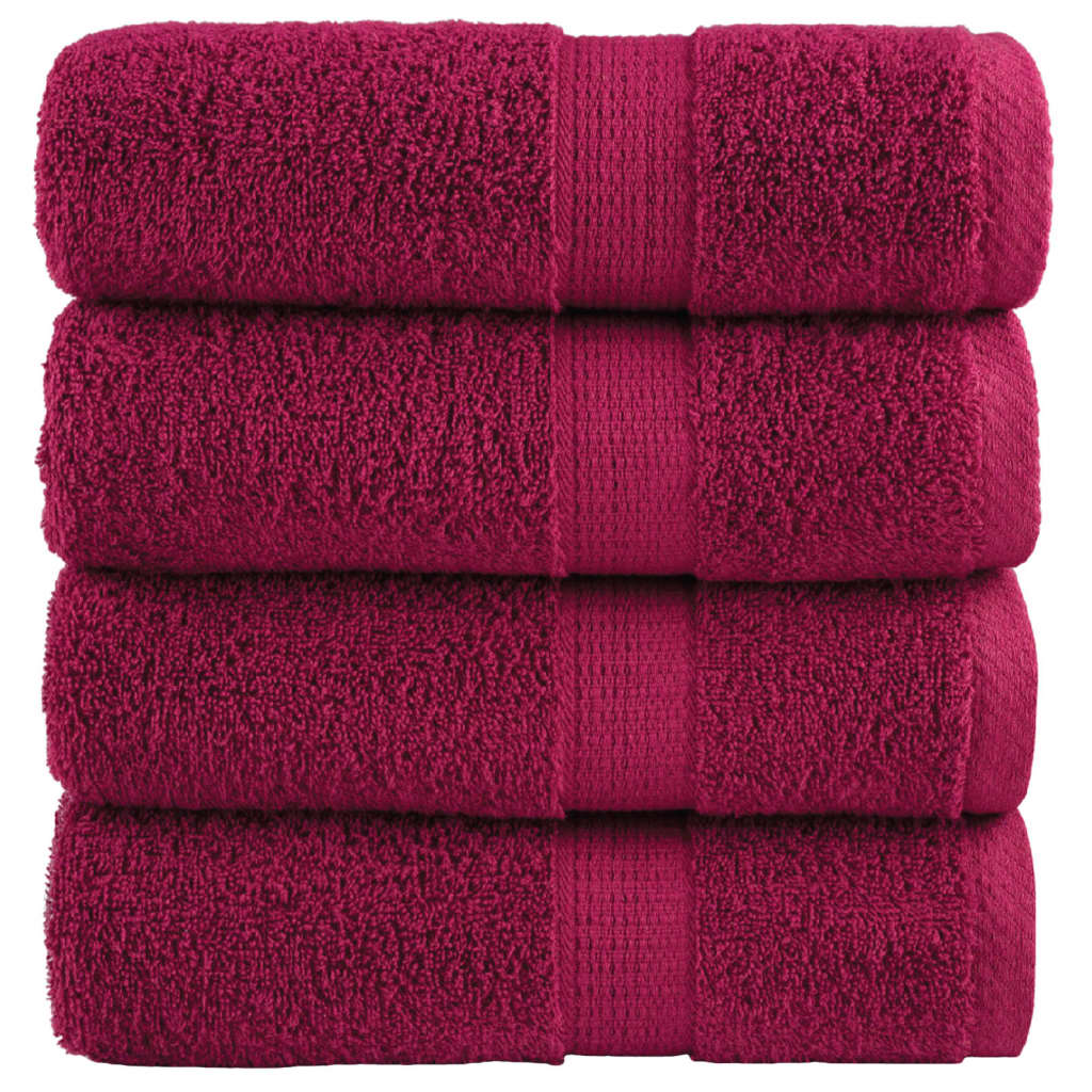 Badhanddoeken Solund 600 G/M² Bordeaux Bordeauxrood