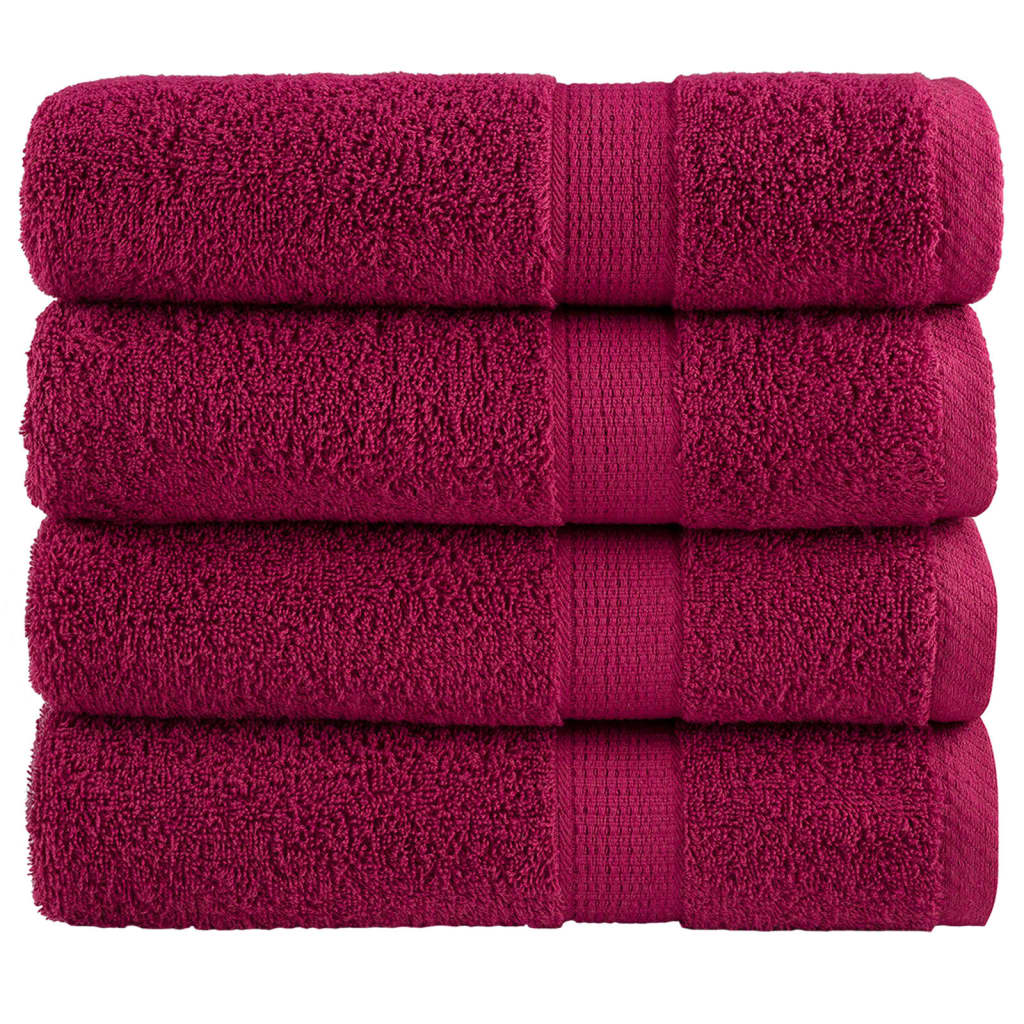 Badhanddoeken Solund 600 G/M² Bordeaux Bordeauxrood