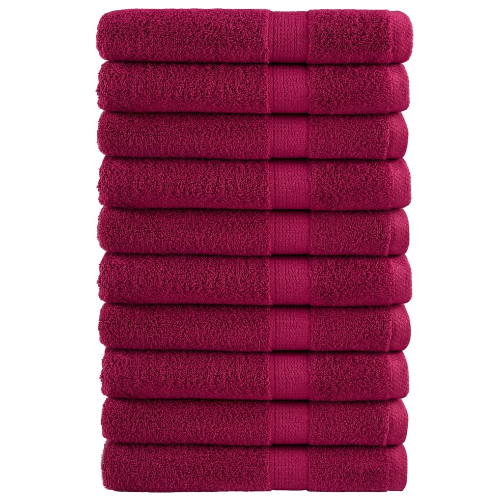 Badhanddoeken Solund 600 G/M² Bordeaux Bordeauxrood