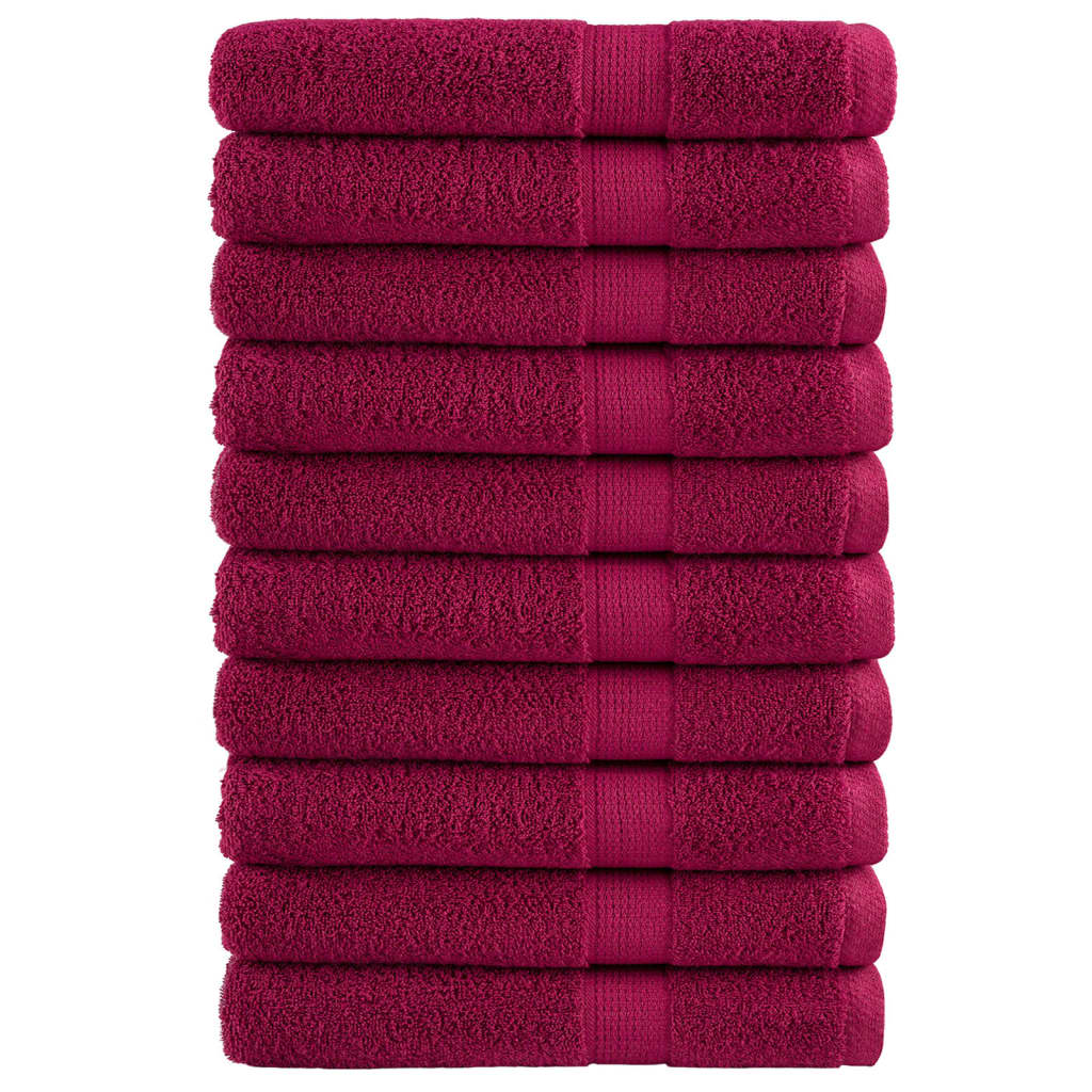Badhanddoeken Solund 600 G/M² Bordeaux Bordeauxrood