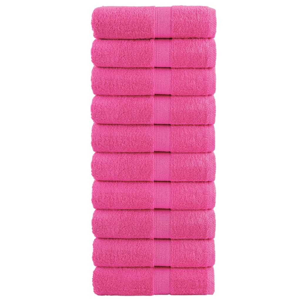 Premium Washandjes Solund 10 Stuks 600 G/M² Roze