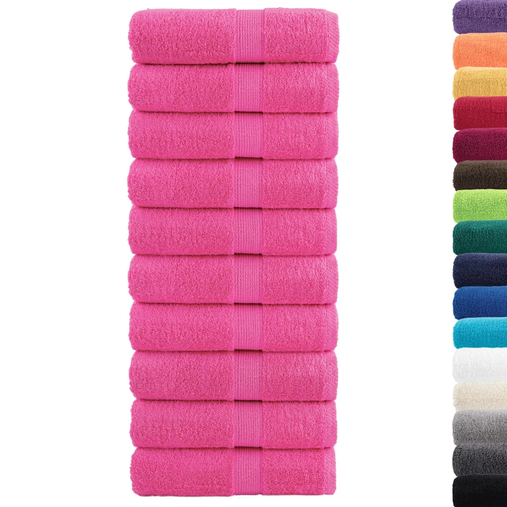 Premium Washandjes Solund 10 Stuks 600 G/M² Roze