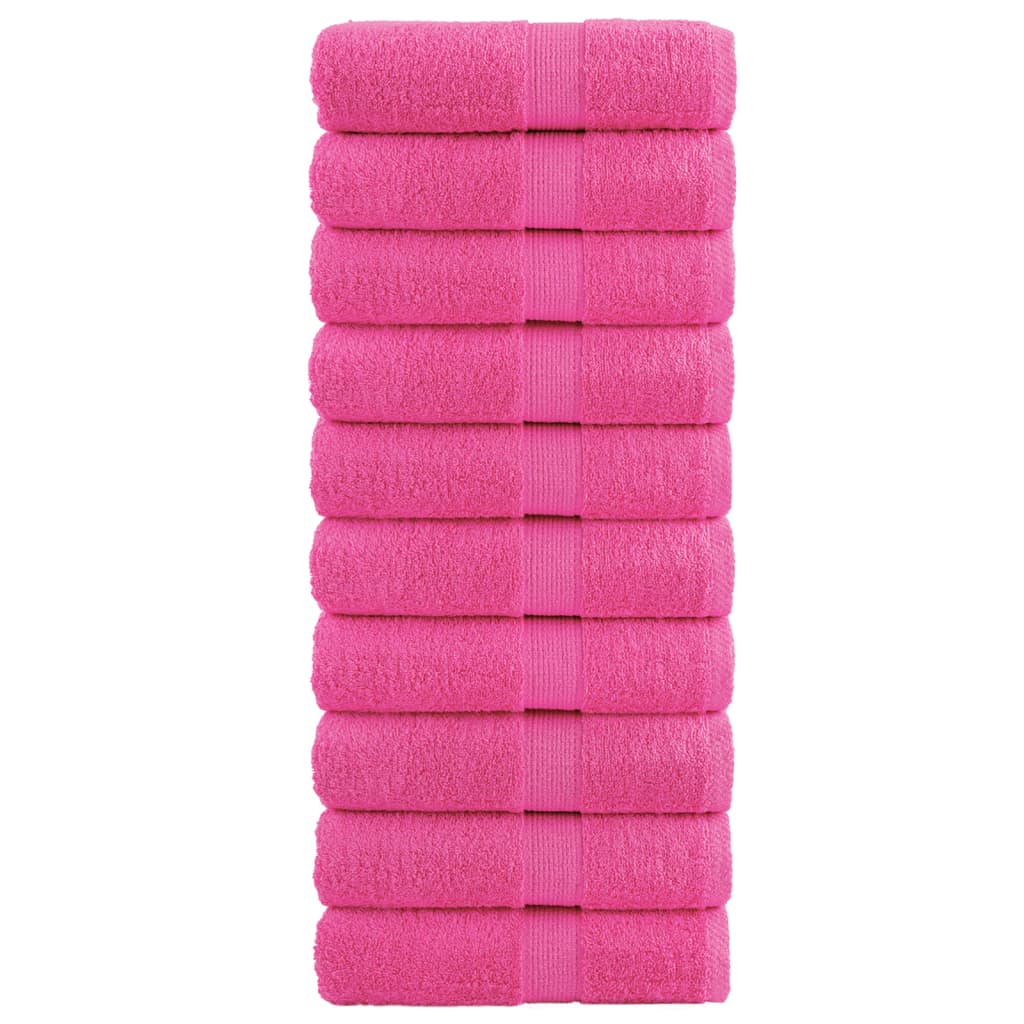 Premium Washandjes Solund 10 Stuks 600 G/M² Roze