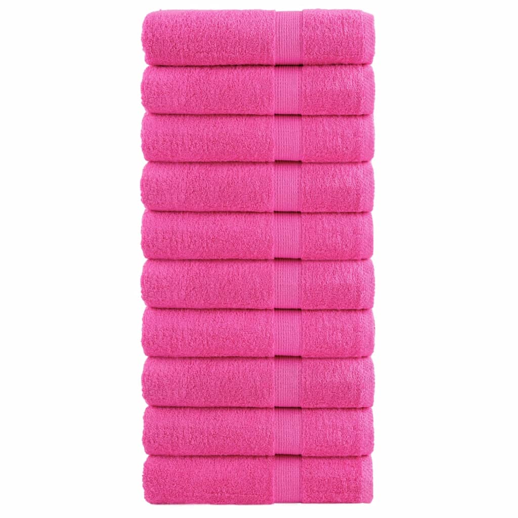 Premium Washandjes Solund 10 Stuks 600 G/M² Roze