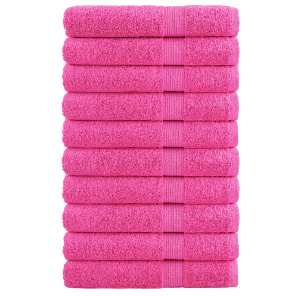 Premium Washandjes Solund 10 Stuks 600 G/M² Roze