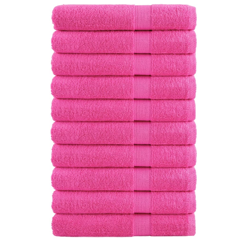 Premium Washandjes Solund 10 Stuks 600 G/M² Roze