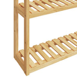 Badkamerrek 3-Laags Wandmontage 60X15X54 Cm Bamboe