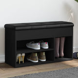 Schoenenbank 82X32X45,5 Cm Bewerkt Hout Kleurig