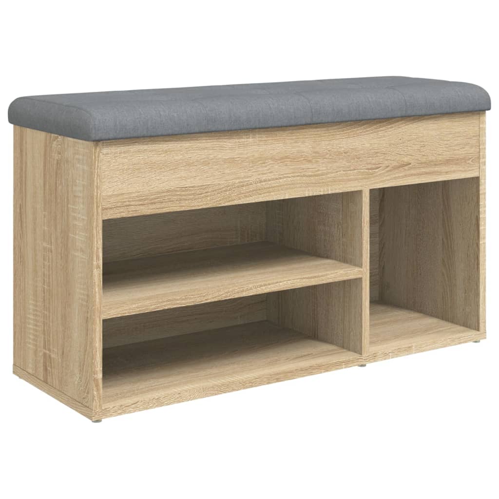Schoenenbank 82X32X45,5 Cm Bewerkt Hout Kleurig