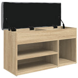 Schoenenbank 82X32X45,5 Cm Bewerkt Hout Kleurig