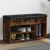 Schoenenbank 82X32X45,5 Cm Bewerkt Hout Kleurig