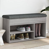 Schoenenbank 82X32X45,5 Cm Bewerkt Hout Kleurig