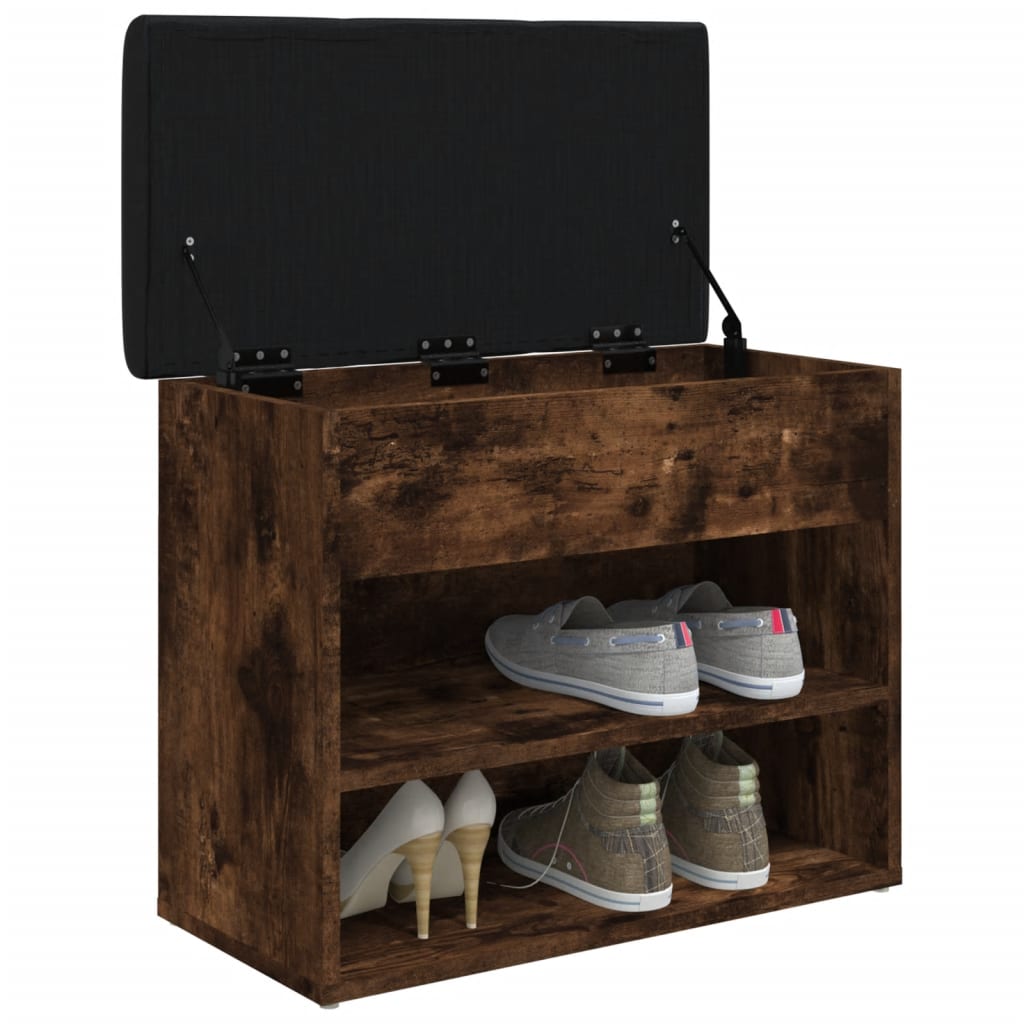 Schoenenbankje 62X32X50 Cm Bewerkt Hout Kleurig