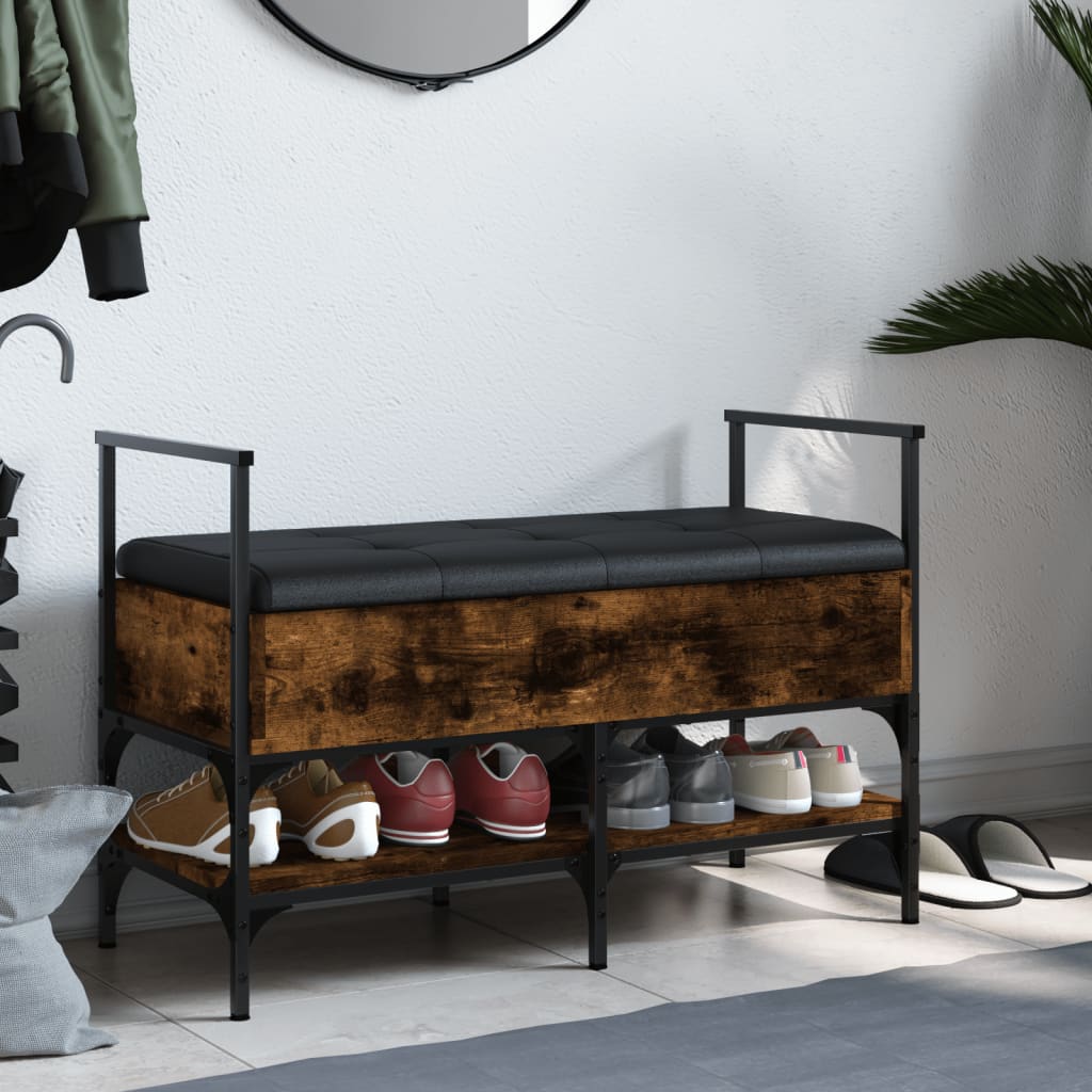 Schoenenbank 85,5X42X57,5 Cm Bewerkt Hout Kleurig