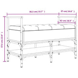 Schoenenbank 85,5X42X57,5 Cm Bewerkt Hout Kleurig