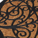 Deurmat Halfrond 45X75 Cm Rubber En Kokosvezel