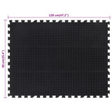 Rubbertegel 12 Mm 90X120 Cm Zwart