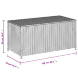 Tuinbox Met Wielen 190 L Poly Rattan