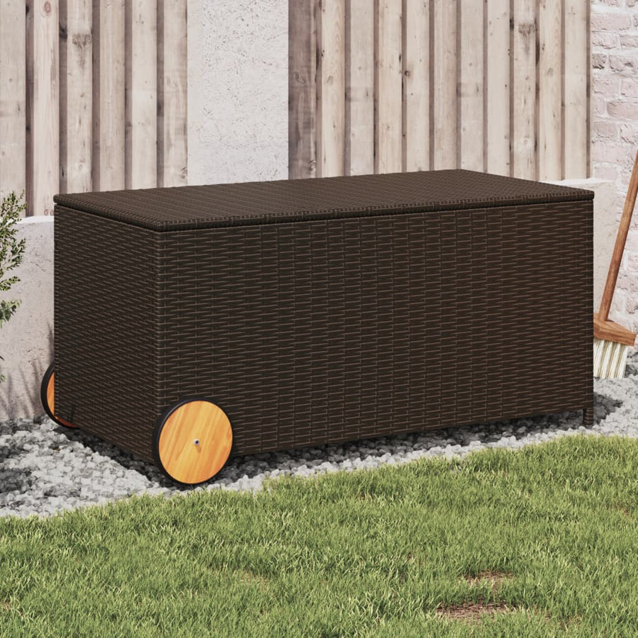 Tuinbox Met Wielen 190 L Poly Rattan