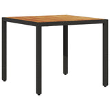 Tuintafel Met Acaciahouten Blad Poly Rattan