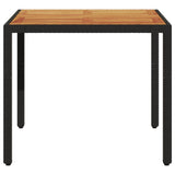 Tuintafel Met Acaciahouten Blad Poly Rattan