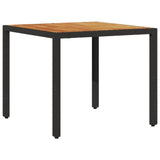 Tuintafel Met Acaciahouten Blad Poly Rattan