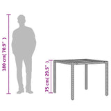 Tuintafel Met Acaciahouten Blad Poly Rattan