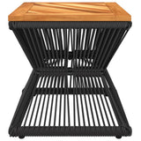 Salontafel Met Draad 38X38X38 Cm Massief Acaciahout Crème