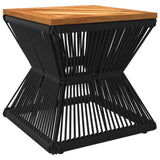Salontafel Met Draad 38X38X38 Cm Massief Acaciahout Crème