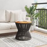 Salontafel Met Draad Ø 45X44 Cm Massief Acaciahout