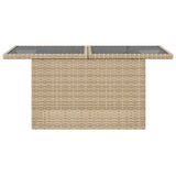 Tuintafel Met Glazen Blad 100X55X73 Cm Poly Rattan