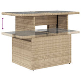 Tuintafel Met Glazen Blad 100X55X73 Cm Poly Rattan