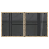 Tuintafel Met Glazen Blad 100X55X73 Cm Poly Rattan